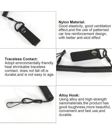 Belihome Paracord Tactical Lanyard | Elastic Fishing Key Ring | Durable Spiral Keychain Safety Rope - Buy Online on SooperMarket.com