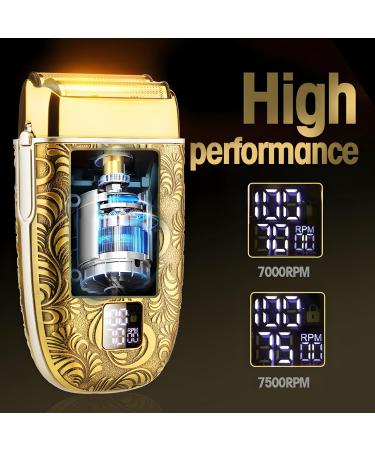 High-Performance Electric Shavers for Men | Adjustable Speed Waterproof Double Foil Razor - Ideal Gift - Buy Online on SooperMarket.com