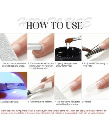 Builder Gel Nail Kit - Poly Gel Nail Kit - Clear Poly Nail Gel Kit Nail Strengthen Gel with Nail Brush - Builder Gel Nail Extension Set Poly Glue Nail Art UV Builder Quick Gel - Buy Online on SooperMarket.com