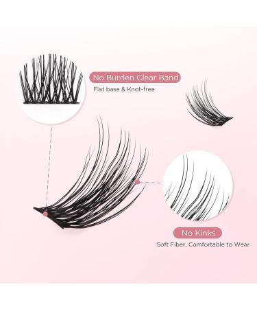 Cuckoo Cluster Lashes - 100 Pc 3D Fluffy DIY Eyelash Extensions - C Curl Mixed Length Individual Cluster Lashes for Volume - Cluster Lash-01 - Buy Online on SooperMarket.com