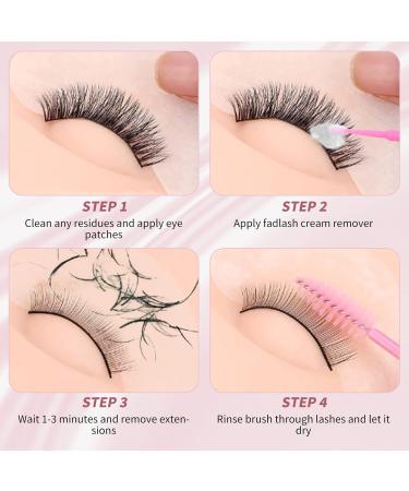 Eyelash Extension Remover 10g - Powerful Lash Glue Dissolver for Sensitive Skin | Tasteless & Low Irritation | 10 Piece Set (Rose - Buy Online on SooperMarket.com