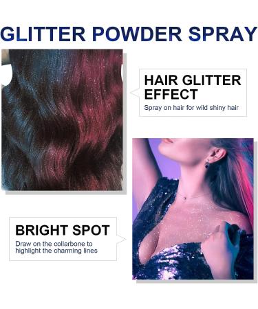 Shimmering Glitter Spray for Hair, Body & Clothing - Perfect for Prom, Festivals and Stage Makeup - Buy Online on SooperMarket.com