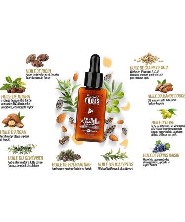 Buy French Cosmetic Beard Set | 30ml Beard Oil Balm & Shampoo | Premium Barber Tools for Ultimate Beard Care - Buy Online on SooperMarket.com