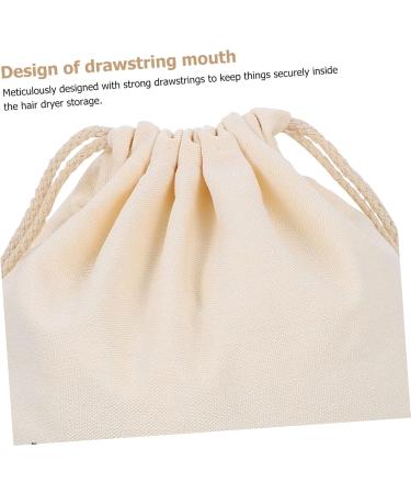 Premium Drawstring Hair Dryer Bag - Travel Cosmetic Organizer Silicone Case Essential Room Supply - 33x30cm Beige - Buy Online on SooperMarket.com