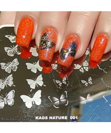 Alexnailart Butterfly Nail Stamping Plate - DIY Manicure Stencil Tools (NA001) - Buy Online on SooperMarket.com