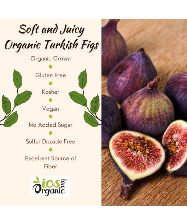 Organic Turkish Dried Figs | Purely Figs - USDA Certified, No Added Sugars or Preservatives | Non-GMO, Vegan & Kosher | 8oz - Buy Online on SooperMarket.com