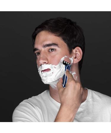 Men's 5-Blade Razor with Dual Lubrication, Precision Trimmer & 4 Cartridge Refills - Blue - Buy Online on SooperMarket.com