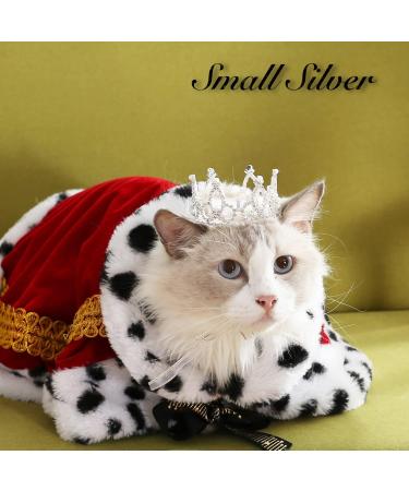 Lovelyshop Royal Tiger Crouncey Diamond Pearls - X Small Silver Crown for Dogs & Cats | Stylish Hair Accessories - Buy Online on SooperMarket.com