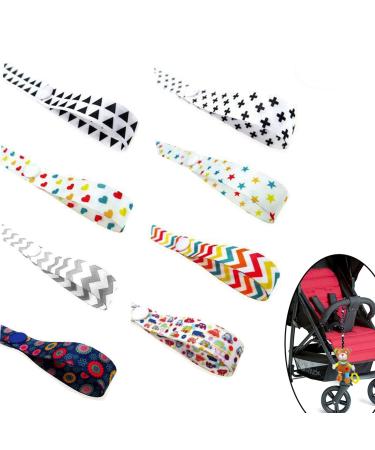 Strap Toy Strap Holder Toy Holder Pram Strap Protable PP Anti Drop Toy Adjustable Strap Clip Belt Holder (8 Pack)