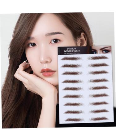 PLAFOPE 4pcs Eyebrow Stickers Eyebrow Transfer Sticker Black Stickers Eyebrow Stencils 4d Shaper Transport 21x15cm Brown - Buy Online on SooperMarket.com