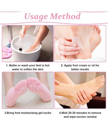 Zuroki Gel Socks - Moisturizing Spa Foot Care for Soft Feet | Reusable Cornea Socks | Ideal Gift for Women | 2 Pairs - Buy Online on SooperMarket.com