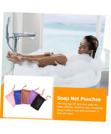 Gogogmee 5pcs Lathering Mesh Soap Foaming Bag Bathing Soap Bag Soap Saver Pouches Soap Net Bag Nylon - Buy Online on SooperMarket.com
