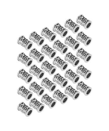 30pcs Nordic Viking Hair Pearls - Retro Alloy Braid & Dreadlock Accessories - DIY Bracelets & Necklaces - Silver - Buy Online on SooperMarket.com