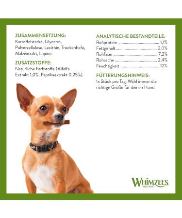 Whimzees by Wellness Stix - Natural Grain-Free Dental Care Snacks for Large Dogs | Monthly Pack of 30 Couch Sticks | Size L - 1 kg (1 Pack) - International Shipping Available - Buy Online on SooperMarket.com