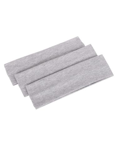 MapofBeauty 3 Pack Yoga Headbands Stretchy Cotton Head Band Hairwarp Sport Running Exercise Gym (Gray)