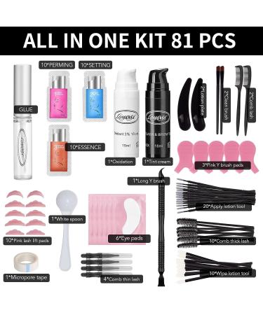 Lomansa Lash Lift Kit with Black Color - 4 in 1 Eyelash and Eyebrow Coloring Kit for Perming, Curling, and Lifting - Buy Online on SooperMarket.com