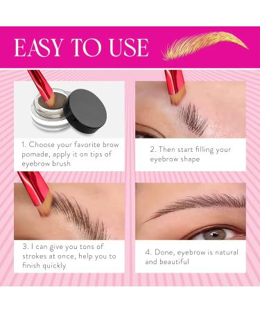 Eyebrow Care Kit Makeup Tools: Eyebrow Stamp Shaping Kit with Two Eyebrow Brush and Eyebrow Cream(Dark Brown) - Buy Online on SooperMarket.com