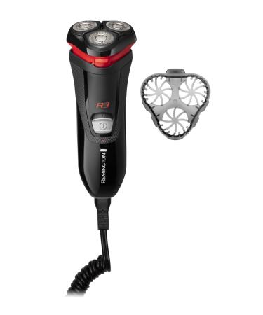 Remington R3000 Style Series R3 Electric Shaver Corded Rotary Razor with 3-Day Stubble Trimmer and Pop-Up Trimmer Black/Red R3 Corded