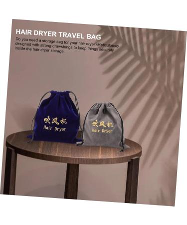 BELLIFFY 2pcs Storage Bag Travel Bag Drawstring Hair Dryer Pouch Gym Bag Hair Dryer Dust Bag Flocking Cloth - Buy Online on SooperMarket.com