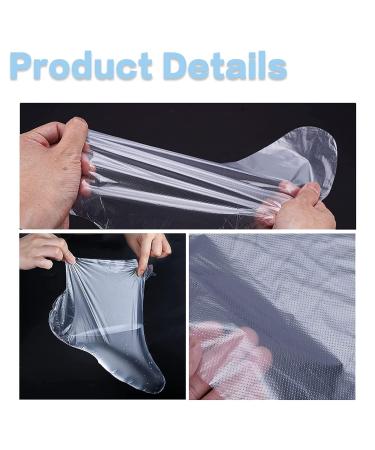 200pcs Clear Plastic Disposable Booties for Paraffin Bath - Foot Spa Wax Treatment Cover - Buy Online on SooperMarket.com