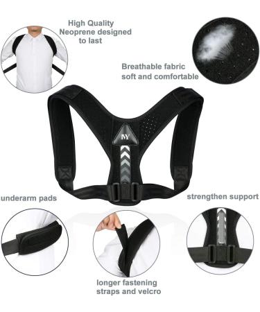 MYSEXY Posture Corrector Upper Back Brace Neck Shoulder Back Support Brace Pain Relief Belt For Women Men Braces Spine Straightener Breathable & Adjustable - Buy Online on SooperMarket.com
