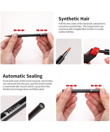Ducare Retractable Lip Brush - Professional Travel Lipstick & Gloss Makeup Tool - Buy Online on SooperMarket.com