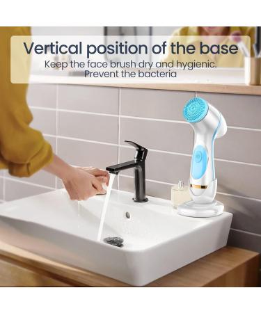 Facial Cleansing Brush Waterproof Deep Cleaning Exfoliation Rotating Spa Machine with 2 Speed Modes Electric Face Brush with 3 Replacement Brush Heads for Women (Blue) - Buy Online on SooperMarket.com