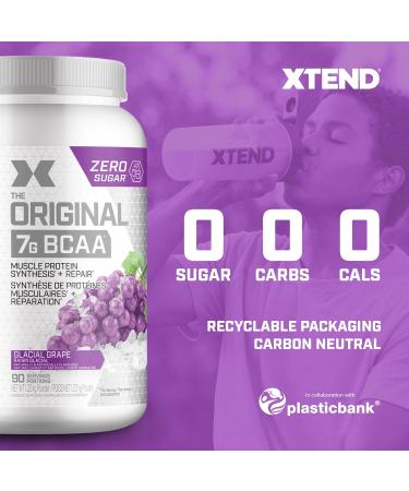 Scivation XTEND Original BCAA Powder - Sugar-Free Muscle Recovery with 7g BCAA 2.5g L-Glutamine - Glacial Grape 90 Servings Glacial Grape 90 Servings (Pack of 1) - Buy Online on SooperMarket.com