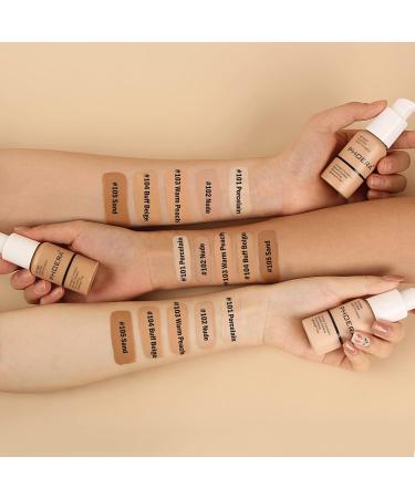Aquapurity Phoera Full Coverage Foundation 30ml - 103 Warm Peach | Soft Matte Oil Control Concealer for Flawless & Long Lasting Results - Buy Online on SooperMarket.com