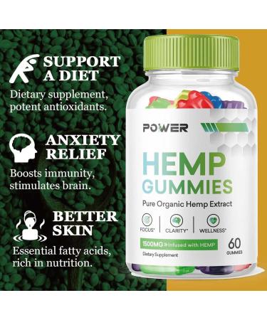 Power Gummies Power Hemp Blue Bear - Multivitamin Supplement (120 Gummies) - Buy Online on SooperMarket.com