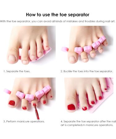 50Pcs Soft Foam Toe Separators for Manicure & Pedicure - Nail Art Painting Tools - Buy Online on SooperMarket.com