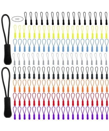 Liwein zip pendant zipper 160pcs zipper pendant colorful zipper pulls max.