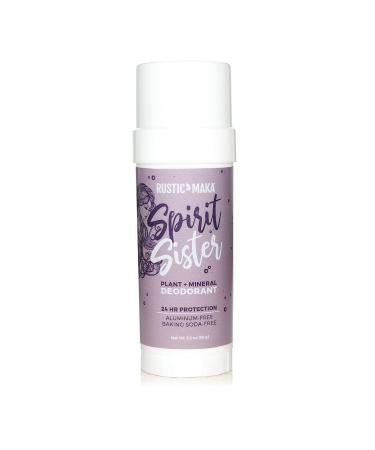 Natural Deodorant by Rustic MAKA  Spirit Sister (Aluminum Free  Paraben Free  No Baking Soda Deodorant for Women  Magnesium  Vegan  Cruelty-Free)