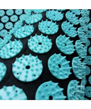 Almencla Neck - Acupressure Mat and Pillow Set - Relieves Stress Back Neck Blue - Buy Online on SooperMarket.com
