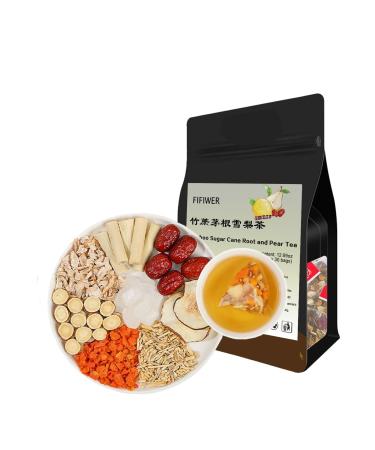 Bamboo Sugar Cane Root and Pear Tea 360g Rock Sugar Red Date water chestnuts Thatch Root Dried Carrot Bamboo Cane Dried Pear Liquorice Combination of floral tea