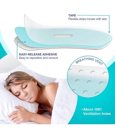 Mouth Tape 60 PCS for Better Sleep and Snoring Relief | Gentle Sleep Strips for Improved Nose Breathing | Stop Drooling and Enhance Nighttime Rest | Customizable for Your Mouth Shape - Buy Online on SooperMarket.com