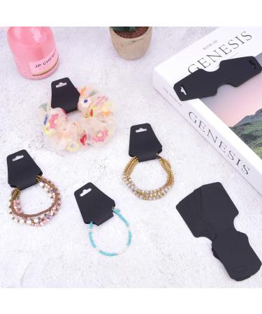 Zezzxu 250 Pack Black Kraft Paper Necklace & Bracelet Display Cards Jewelry Packaging Tags for Necklaces, Bracelets, Keychains - Buy Online on SooperMarket.com