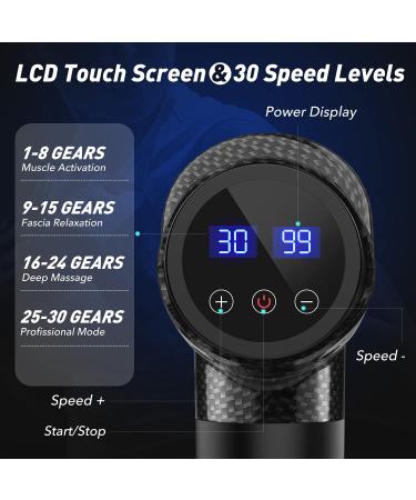 Deep Tissue Percussion Massage Gun - 10 Heads, 30 Speeds for Athletes - Buy Online on SooperMarket.com