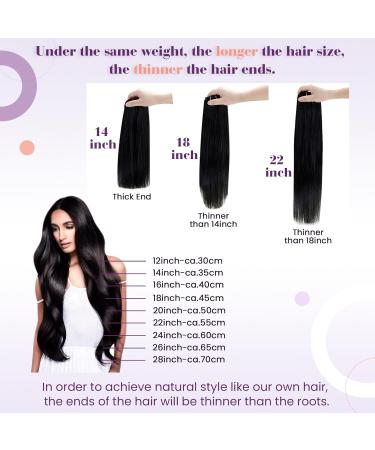 Buy Laavoo Ombre Clip-In Hair Extensions - 45cm Black & Silver Remy 70g | Real Human Hair for Full Head - Buy Online on SooperMarket.com