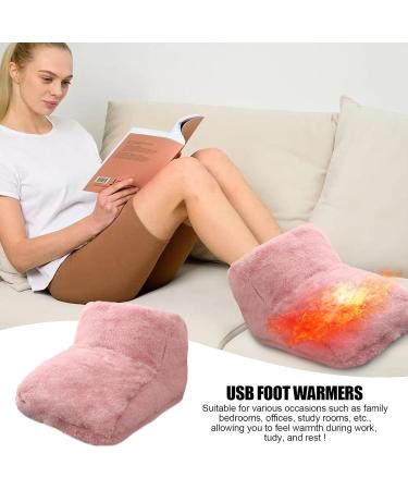 Vesone USB Foot Warmers | Full Size Thickened Heated Slippers | Comfortable Soft Foot Warmers for Home & Work | Perfect Winter Gifts in Pink - Buy Online on SooperMarket.com
