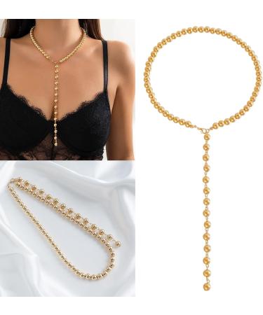 OralGos Fashionable Pearl Necklace with Pendant for Women - Stylish Chic Jewelry Adjustable Length Silver Collar - Buy Online on SooperMarket.com
