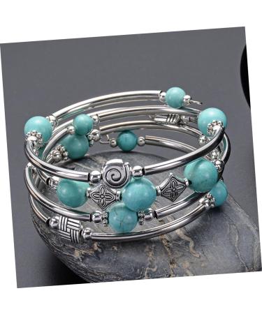 PACKOVE 1pc Jewelry Handmade Bracelet Natural Material Bracelet Womens Bangles Bracelets Decorative Bangle Tiger Eye Stone Charm Bracelets Turquoise Bracelet Miss Volcanic Rock - Buy Online on SooperMarket.com