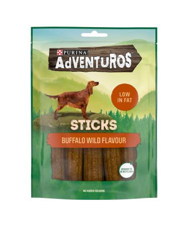 PURINA Adventuros | Sticks Dog Treats Buffalo Flavour 120g Adventuros Buffalo 120 g (Pack of 1)