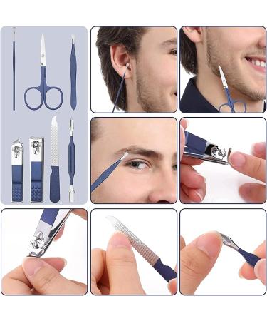 Professional Manicure Set for Men & Women - Stainless Steel Nail Care Tools with Travel Leather Case - Buy Online on SooperMarket.com