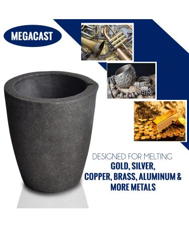 12KG MegaCast Graphite Crucible for Melting Gold, Silver, Copper, Brass, Aluminum - Black Cup Furnace Torch for Casting and Refining - Buy Online on SooperMarket.com
