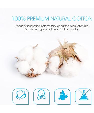 SHINO Natural Square Cotton Pads 100 Ps - Biodegradable Makeup Remover Pads for Sensitive Skin | Beauty, Personal Care, Baby Care & Daily Cosmetics - Buy Online on SooperMarket.com