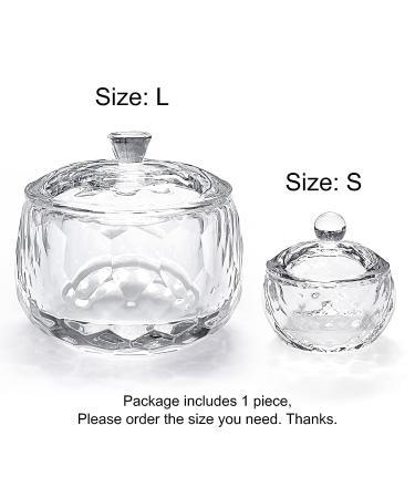 Crystal Clear Acrylic Liquid Powder Dappen Dish with Cap Lid - Small Size for Acrylic Nail Art - Transparent Glass Cup Bowl - HJ-NAPB017 (Pack of 1) - Buy Online on SooperMarket.com