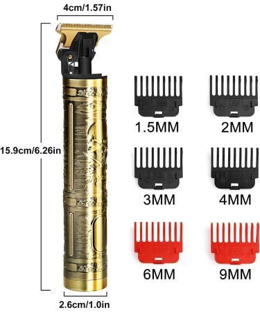 YOGINGO Professional Cordless Beard Trimmer - Rechargeable Hair Clippers for Men | Zero Gapped Cutting Grooming Kit in Barbershop Bronze - Buy Online on SooperMarket.com