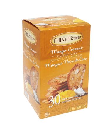 THINaddictives Mango Coconut Almond Thins 30 Count
