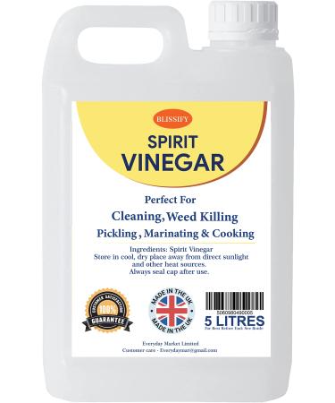 Blissify Spirit White Vinegar Food Grade Acetic Acid Liquid for Household Cleaning Cooking Baking and Pickling (5L Pack of 1)